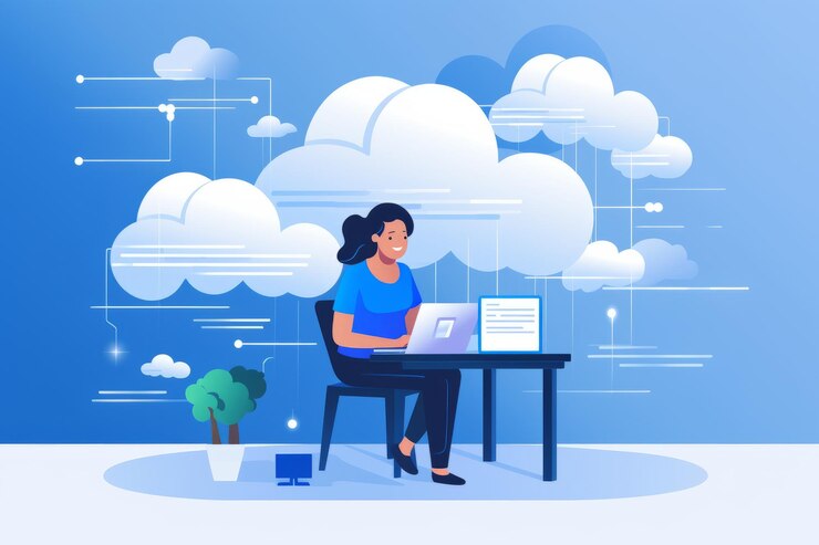 Foto ermächtigte frauen, die die cybersicherheit in der faszinierenden welt des cloud-computing-datenzentrums gewährleisten