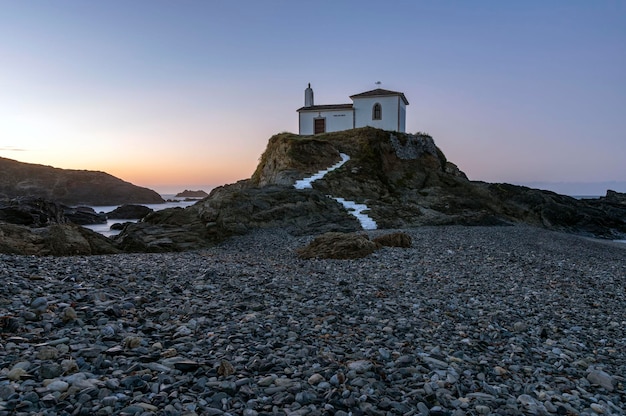 Foto ermida da virxe do porto em meiras valdovino galiza espanha