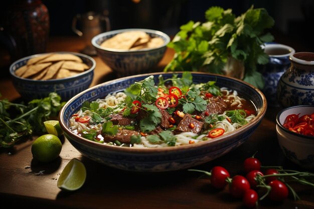 Ernährende vietnamesische Pho Bliss Beste Pho Nudeln Bildfotografie