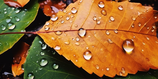 Ernährender Herbstregen Die sanften Herbstregenregen ernähren die Erde und bereiten sie auf die Ruhe vor