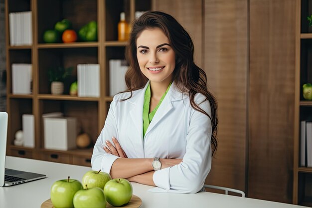 Ernährungsberaterin an ihrem Arbeitsplatz Medizinisches Konzept