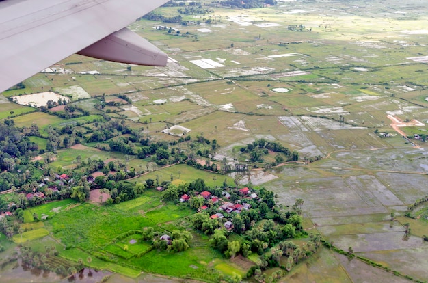 Ernte Feld Luftbild