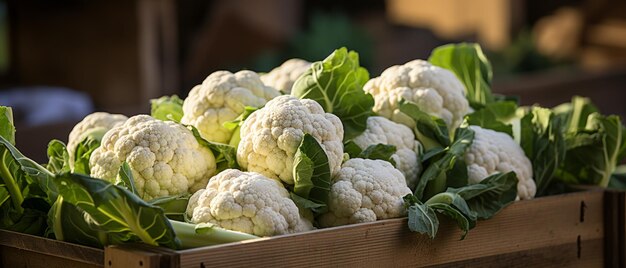 Foto ernte von frischen blumenkohl