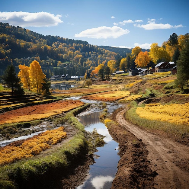 Erntefarben Herbstlandschaft Foto