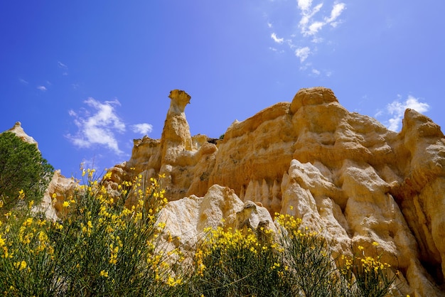 Erosão geológica pedra natureza Órgãos de Ille-sur-TÃƒÂƒÃ‚Ât local turístico das chaminés de fadas na França