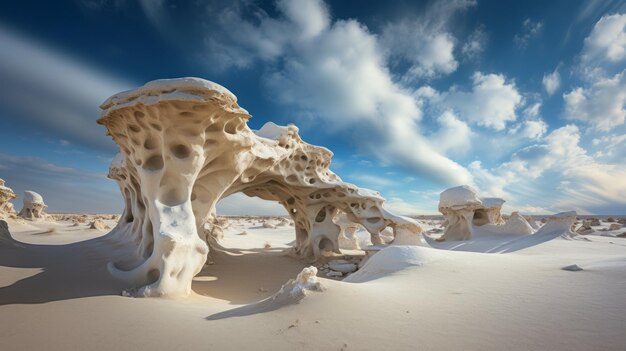 Erosión rocosa surrealista en el desierto