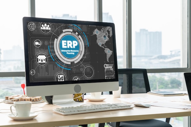 Foto erp-enterprise-resource-planning-software für moderne unternehmen