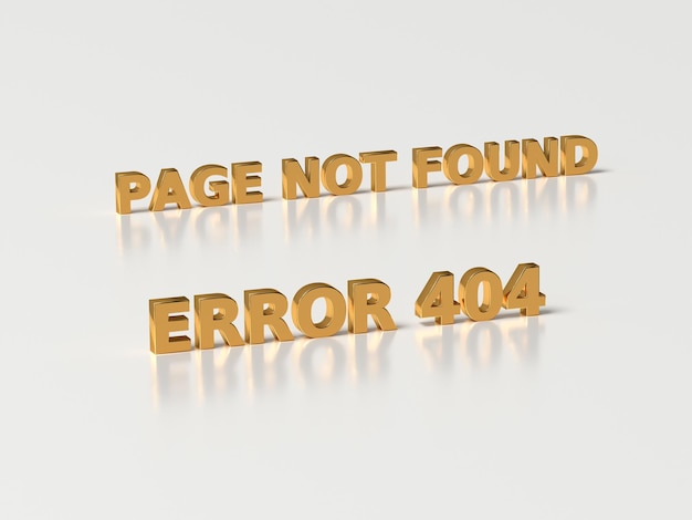Erro 404 página da web www não encontrada renderização em 3d