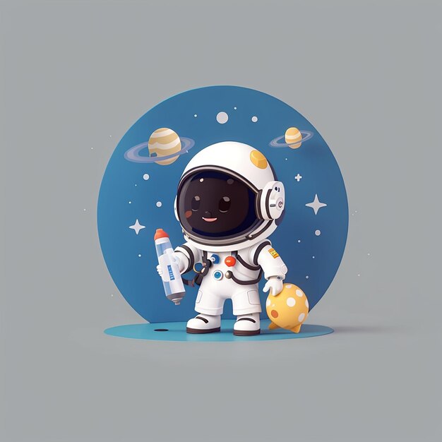 Foto error de astronauta lindo 404 icono vectorial de dibujos animados ilustración icono de tecnología de ciencia aislado plano