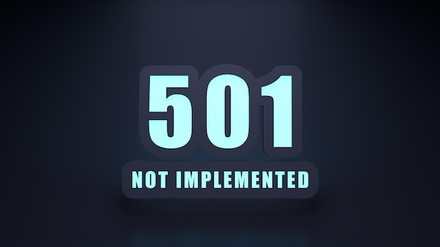 Error HTTP 501 no implementado ilustración de renderizado 3d