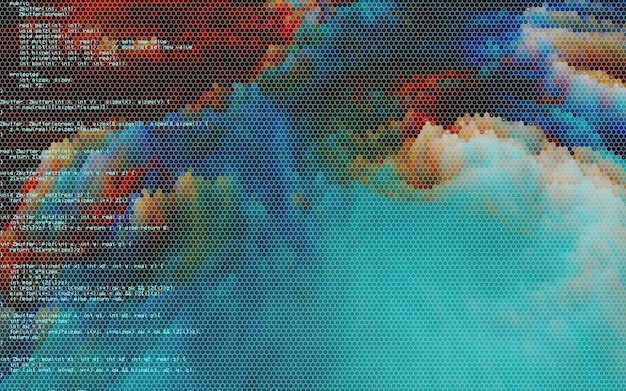 Error de pantalla de TV antigua Diseño abstracto de ruido de píxeles digitales Error de foto Paisaje espacial