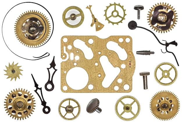 Ersatzteile für Uhr Metallzahnräder Zahnräder und andere Details