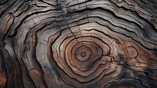 Erstaunlich detaillierte Aufnahme der Textur eines Baumstammes