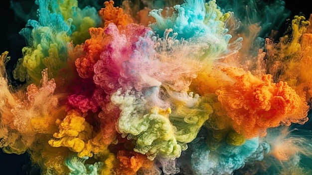 Erstaunlich schöne, farbenfrohe Weltraumexplosion, generative KI