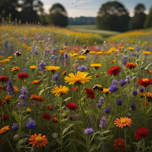 Foto erstaunliche bilder von attraktiven bienen in der natur