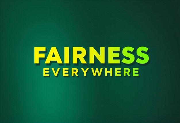 Erstaunliche Fairness überall in moderner Sansserif-Schriftart