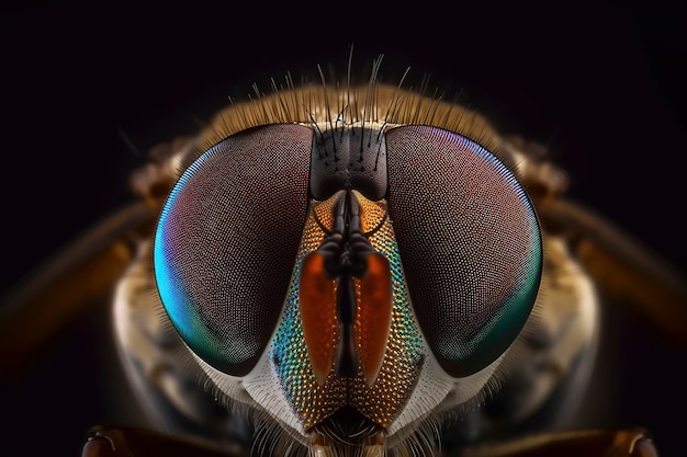 Foto erstaunliche makrofotografie einer pferdefliege tabanidae