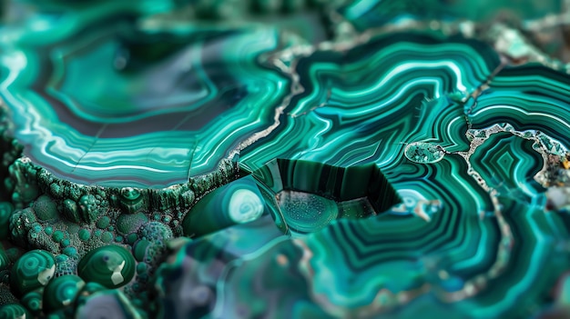 Erstaunliche Malachit-Textur Grüner mineralischer Hintergrund Kann für Tapeten, Webdesign, Textildruck und andere kreative Projekte verwendet werden