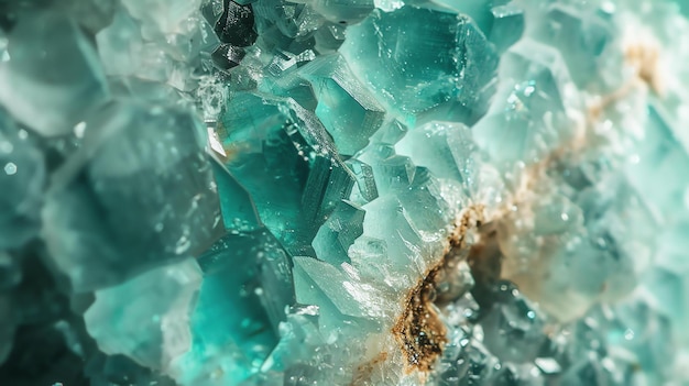 Foto erstaunliche nahaufnahme von teal und blauem rauem edelstein schöne natürliche mineralische textur kann als hintergrund oder textur verwendet werden