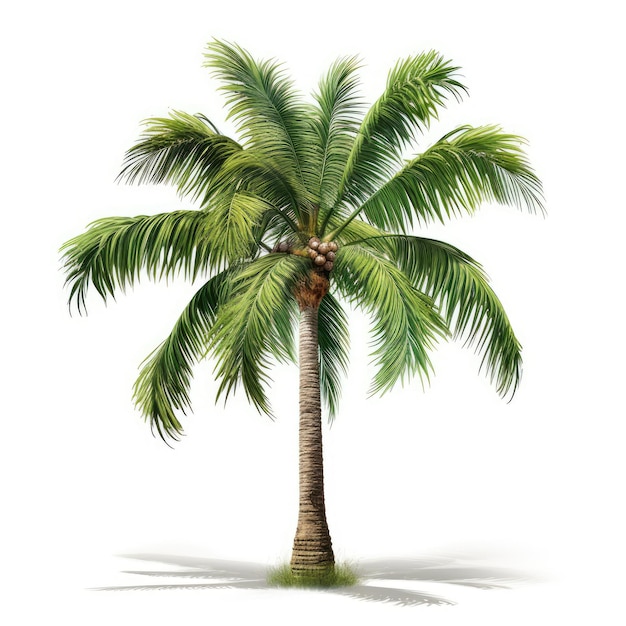 Erstaunliche Palmen in hoher Auflösung mit atemberaubenden Details auf weißem Hintergrund PNG