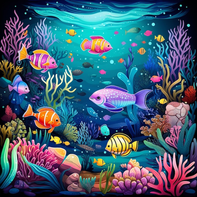 Erstaunliche Unterwasserweltlandschaft