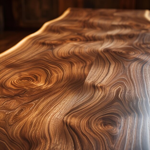 Erstaunlicher Holztisch mit wunderschönen Holzkornmustern