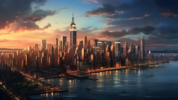 Erstaunlicher New York City Hintergrund von New York City