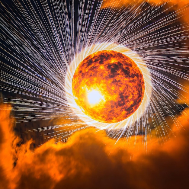 Erstaunliches Bild einer Sonnenprominenz während eines Magnetsturms