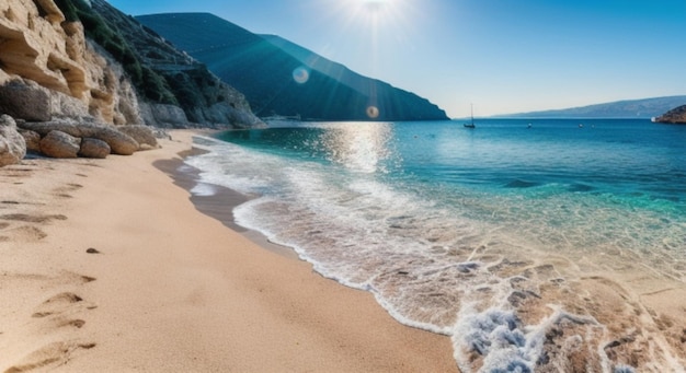 Erstaunliches Panorama, Strandhintergrund, Natur