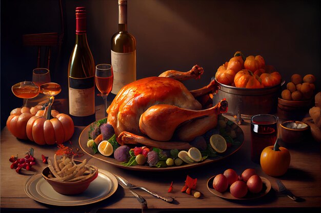 Erstaunliches Thanksgiving-Truthahn-Abendessen