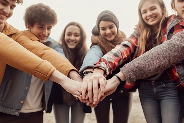 Foto erstaunliches und elegantes bild des freundschaftstages, generiert von ki