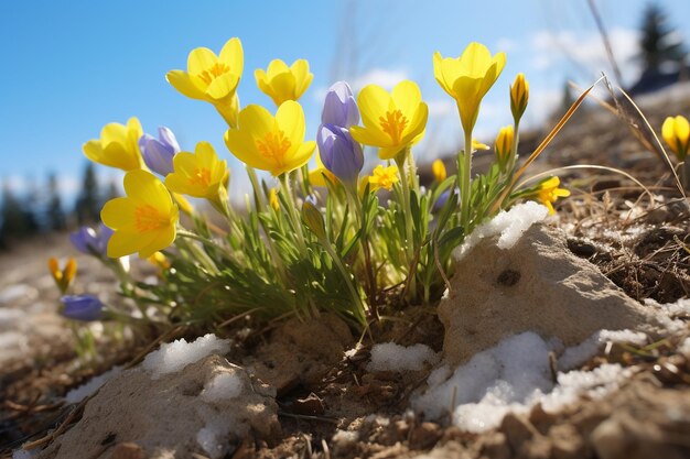 Erste Blüten nach den Schneequellen