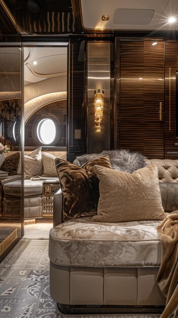 Erste Klasse Privatjet Luxus Reisen reich Luxusjet Millionär Milliardär Elite in der Kabine