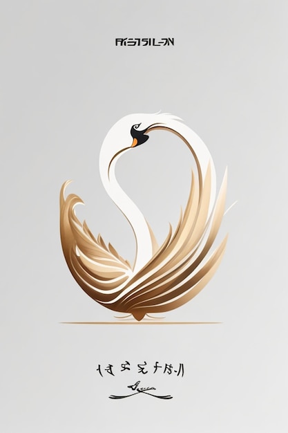 Erstellen eines minimalistischen Schwan-Logo-Symbols