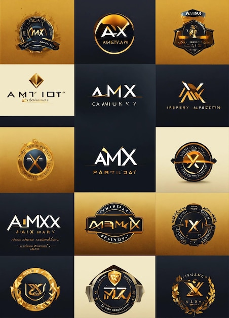 Erstellen Sie ein Logo des Unternehmens amx Vektorbild 3x2