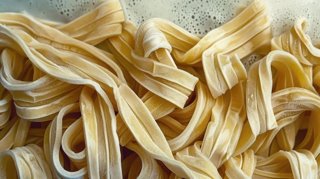 Erstellen Sie ein realistisches Bild von einer dampfenden Schüssel mit Ramen-Nudeln in einer salzigen Brühe3D-realistische Rohnudeln