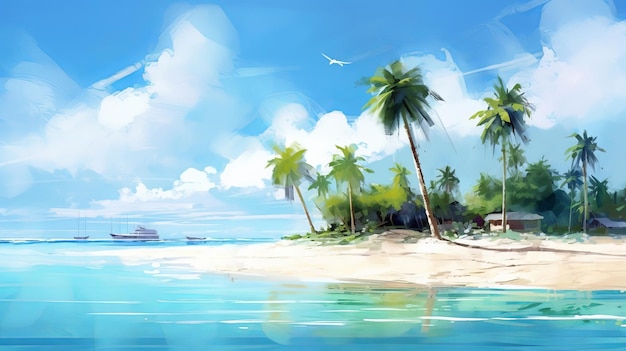 Erstellen von Strandszenen im Anime-Stil mit Cryengine und lockerer Pinselführung