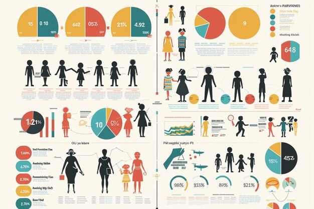 Foto erstellung einer infografik mit statistiken über geschlechtsspezifische generative ai