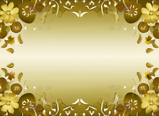 Erstklassiger goldener Blumenhintergrund mit Textfläche