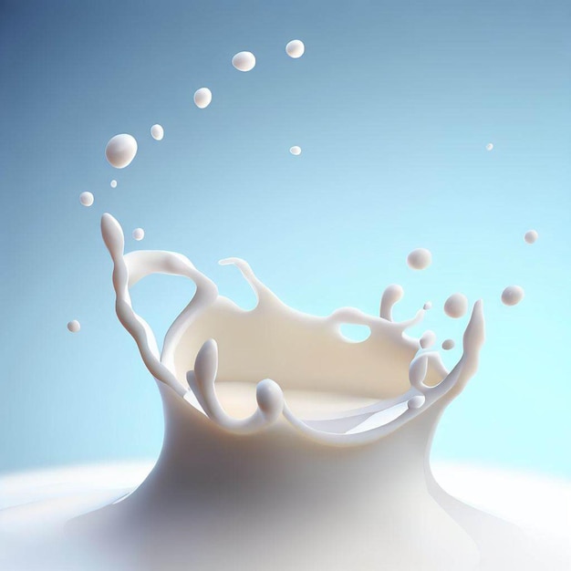 Erupción lechosa que captura el toque de leche perfecto