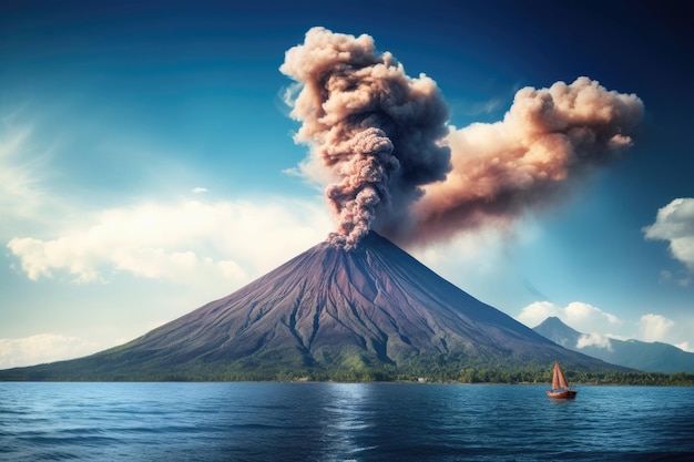 Erupción del volcán Krakatoa