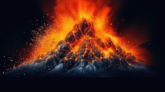 Foto erupción de un volcán