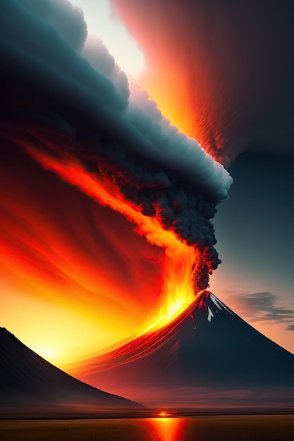 Erupción de un volcán