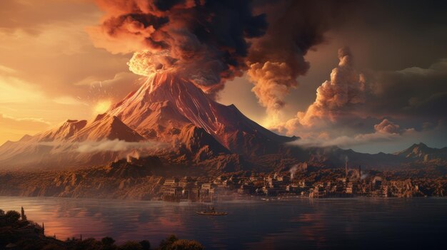 erupción volcánica en la isla catástrofe ecológica