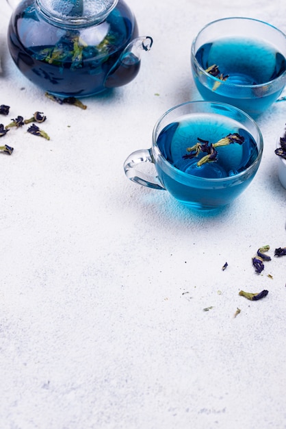 Ervilha de borboleta azul chá ou anchan