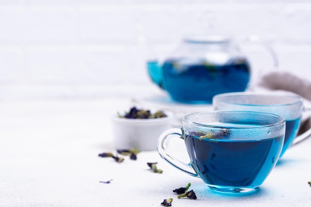Ervilha de borboleta de chá azul ou anchan
