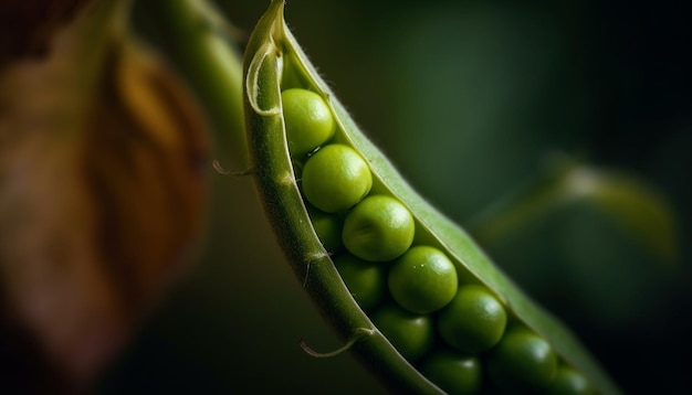 Foto ervilhas em uma vagem verde