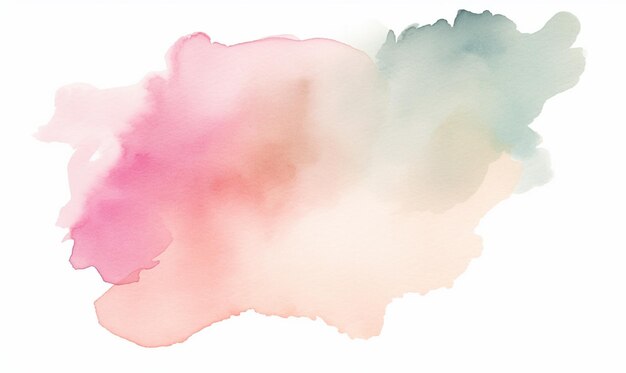 Foto es gibt ein aquarellgemälde einer rosa und grünen farbe generative ai