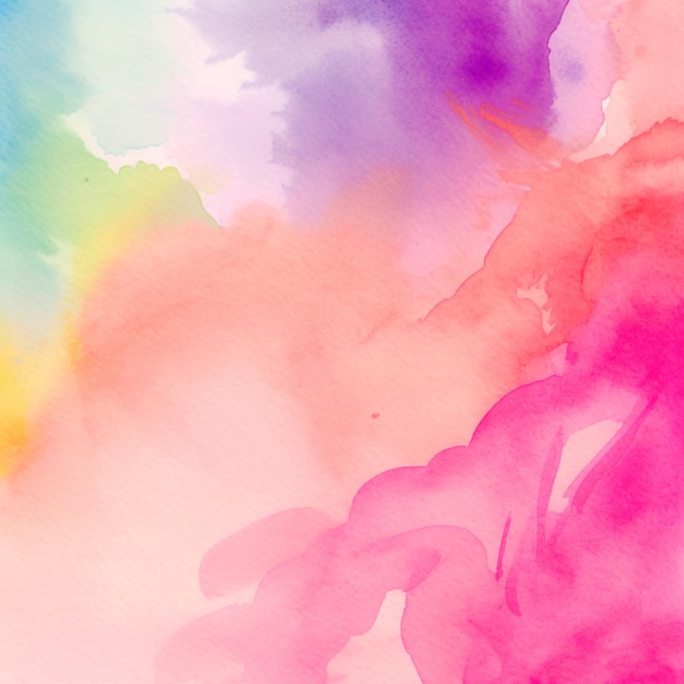Es gibt ein Gemälde einer regenbogenfarbenen Wolke mit einem Regenbogen im Hintergrund, generative KI