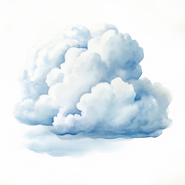 Es gibt ein Gemälde einer Wolke mit einem Flugzeug am Himmel generative ai
